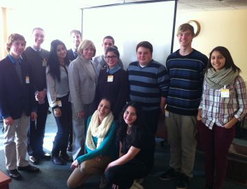 Meeting with students